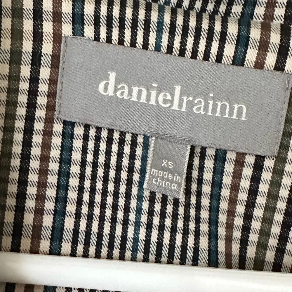 Daniel Rainn plaid trench coat